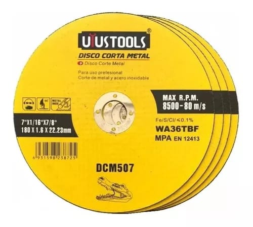 1 PAQUETE DISCO DE METAL N-7